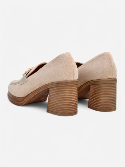 Royalfashion Damenmokassins auf einem Blockheel Qeroy