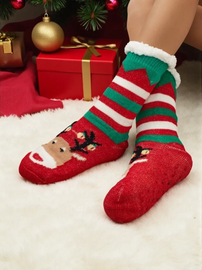 Damen Socken Rudolph Rot Fröhlich für den Winter