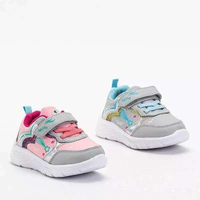 OUTLET Hellgrauer Mädchen-Sneaker mit Jako-Footwear-Print