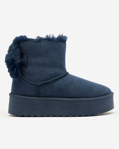 Royalfashion Damenstiefel a'la Schneestiefel in schwarz Goroggo