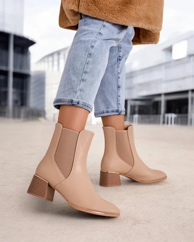 Royalfashion Damen Stiefeletten mit niedrigen Absätzen Eterra