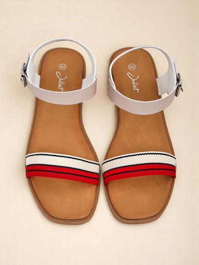 Royalfashion Damensandalen mit flacher Sohle Naya