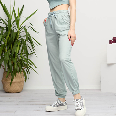 Mintfarbene Trainingsanzüge für Damen mit Aufnäher - Kleidung