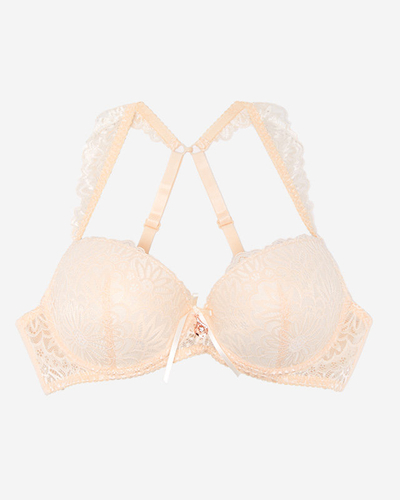Beige Spitzen-BH für Damen - Unterwäsche