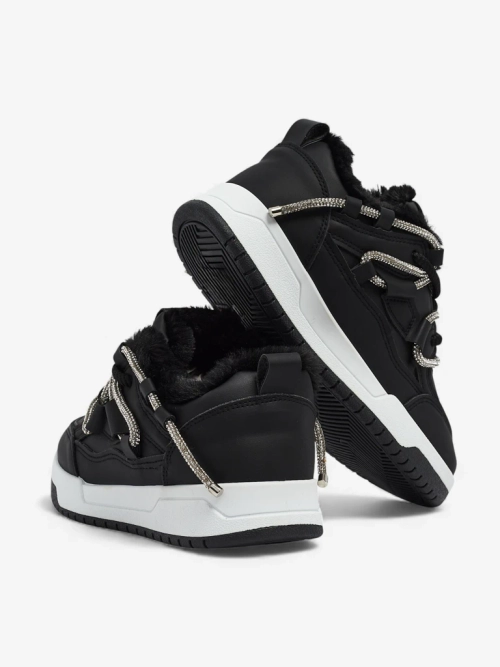 Жіночі Снікерси Luna Чорні з Екологічної Шкіри на Кожен День