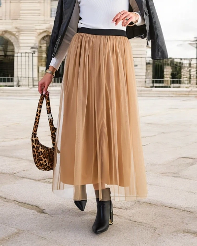 Royalfashion Damenmidirock mit Tüll