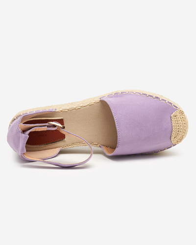 Lila Damensandalen a'la Espadrilles auf der Olikar-Plattform - Schuhe