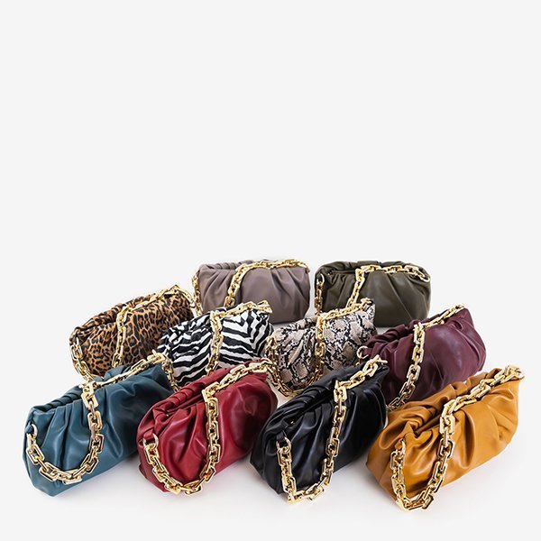 Blaue Geldbörse mit Raffen - Handtaschen