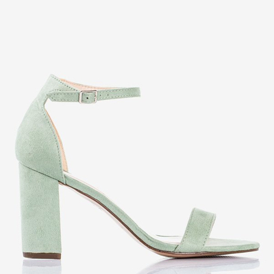 Grüne Damensandalen auf einem Sweet Honey-Pfosten - Schuhe