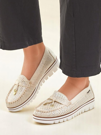 Royalfashion Damen perforierte Mokassins Elissas