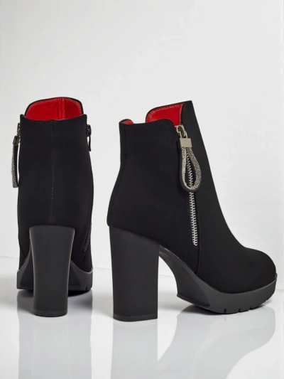 Damen Stiefeletten aus Öko-Leder mit Blockabsatz Marellin