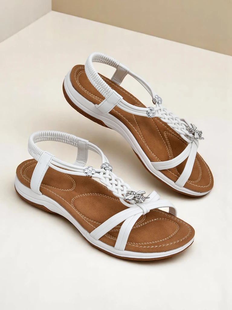 Royalfashion Fiacco verzierte Damensandalen