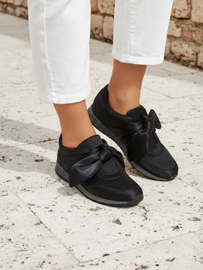 Royalfashion Damen Sneakers mit Schleife Socca