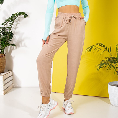 Beige Jogger für Damen - Kleidung