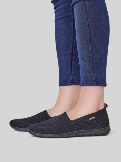 Royalfashion Damen Sportliche Slipper Sortpes