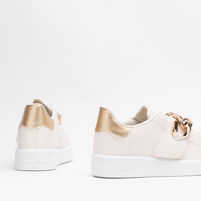 Cremefarbene Sportschuhe zum Hineinschlüpfen für Damen Derera - Schuhe