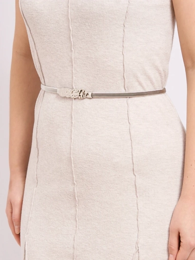 Damen Silber Gürtel mit Verzierung Letitia – Eleganz im Metallic-Stil