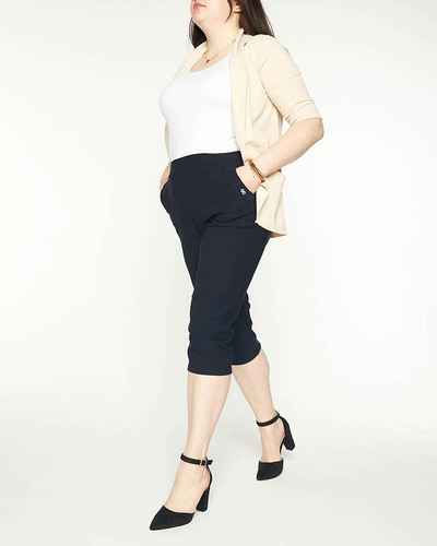Marineblaue 3/4-Shorts für Damen in PLUS SIZE - Kleidung