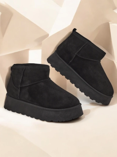 Royalfashion Kurzstiefel, die an Damen-Schneestiefel erinnern Hezio