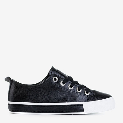 Zuta schwarze Damen-Sneakers - Schuhe