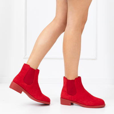 Жіночі еко -замшеві червоні черевики Lunara Chelsea - Взуття