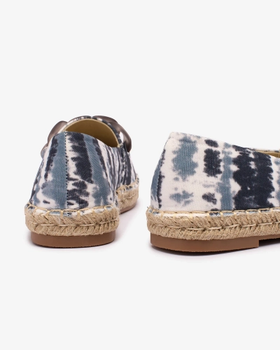 Royalfashion Schwarze Damen-Espadrilles mit Aufdruck Serffio