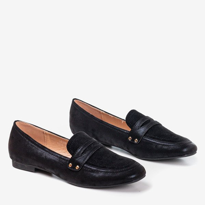 Challa schwarz glänzende Slipper für Frauen - Schuhe
