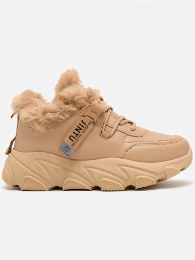 Royalfashion Sportliche Damen-Sneaker mit Fell Nonuas