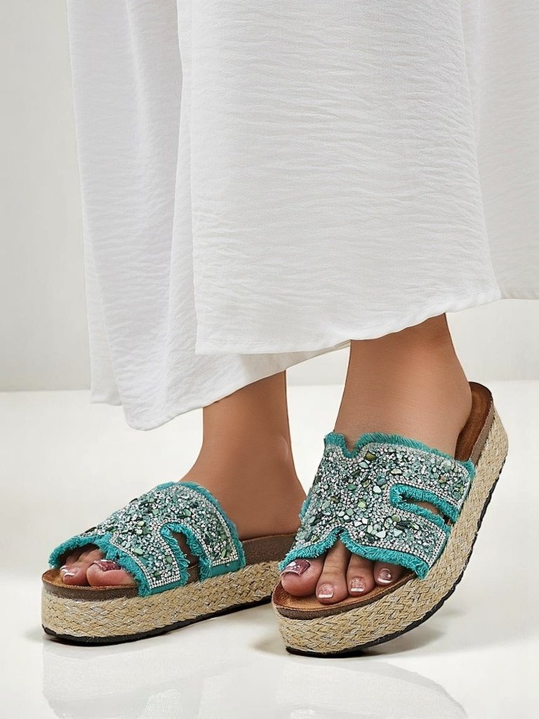 Royalfashion Damensandalen mit Candy Candy Dekorationen