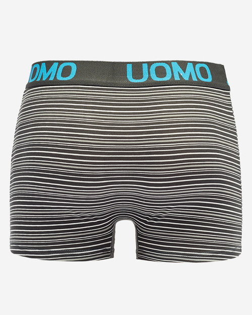 Темно-сірі чоловічі боксери в смужку