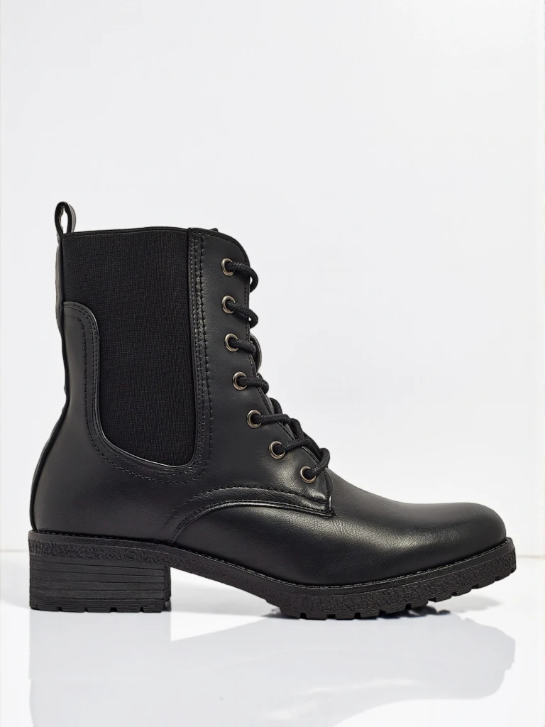 Öko-Leder Schnürstiefeletten Damen Oslynne