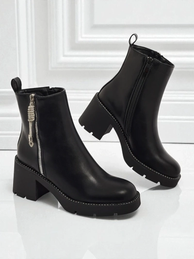 Damen Stiefeletten mit Blockabsatz Ashen Life