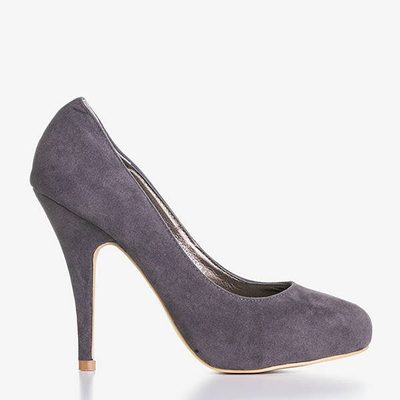 Graue Pumps auf einem High Heel Magnetik - Schuhe