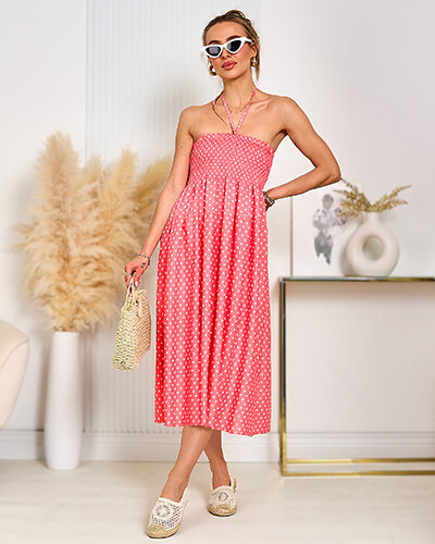 Royalfashion Knielanges Tupfenkleid für Damen