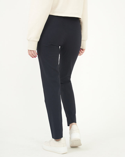 Schwarze gerade Damenhose aus Stoff PLUS SIZE - Kleidung