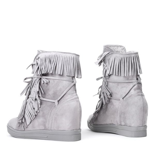 Light gray sneakers on Carmelita indoor wedge - Footwear