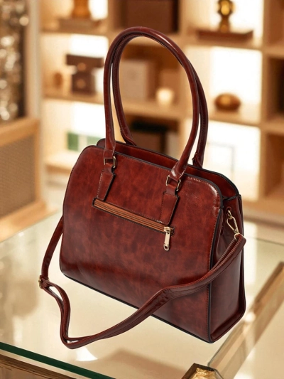 Damen Shopper Handtasche aus Öko-Leder mit Prägung Iron Lace