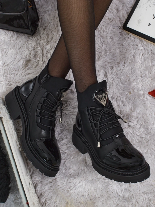 Жіночі ботфорти Elisse на шнурівці з екошкіри