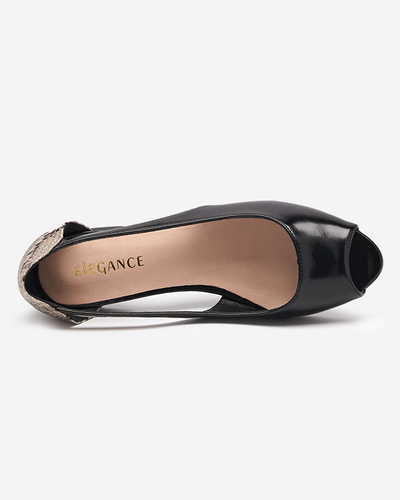 Schwarze Damen-Sandale mit Weredik-Prägung - Footwear