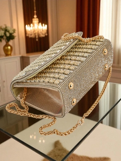 Royalfashion Damen Clutch Handtasche mit Zirkonia Elira Dusk