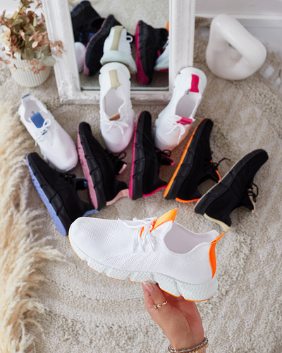 Baym Damen-Sportschuhe in Weiß und Orange - Schuhe