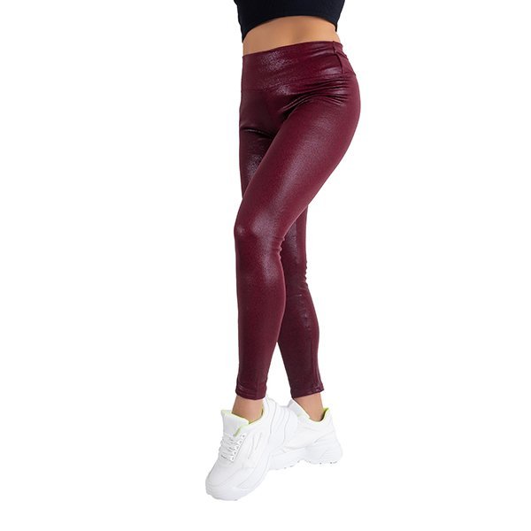 Kastanienbraune Treggings für Frauen mit glänzendem Besatz - Kleidung