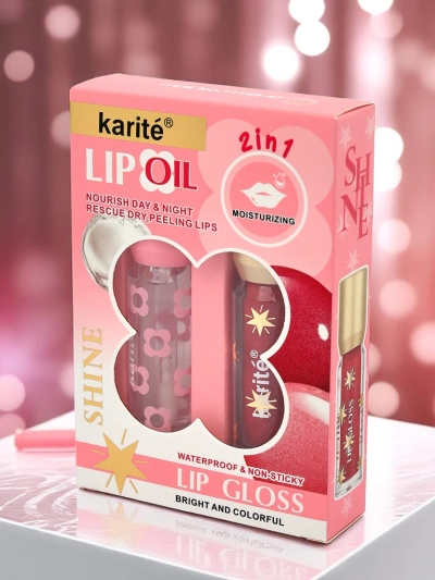 Glitzer Lipgloss und farbloser 2-in-1 Lipgloss Wine Room