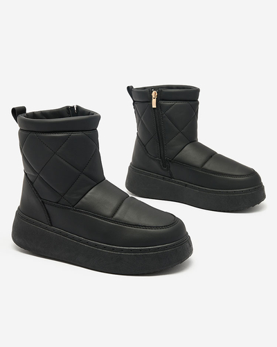 Royalfashion Schwarz Damenstiefel a'la Schneestiefel Kacecica