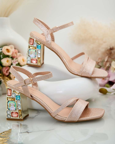 Royalfashion Damen Solepte Strass-Sandalen