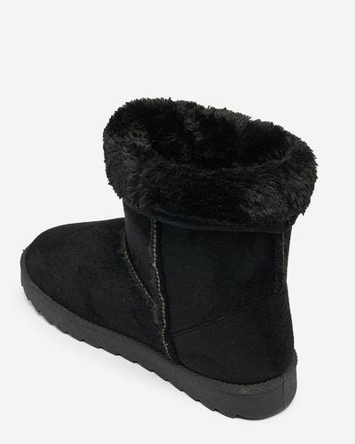 Royalfashion Schwarze Stiefel a'la Schneestiefel für Damen Leaner