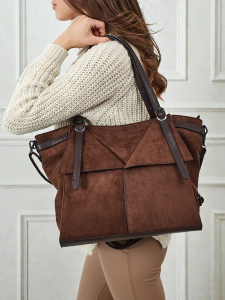 Damen Shopper Handtasche Daville aus Öko-Wildleder