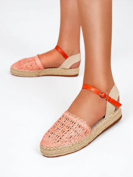 Orange Damen-Espadrilles mit durchbrochenem Triumf - Footwear
