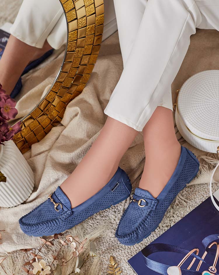 Royalfashion Damen durchbrochene Mokassins Mill