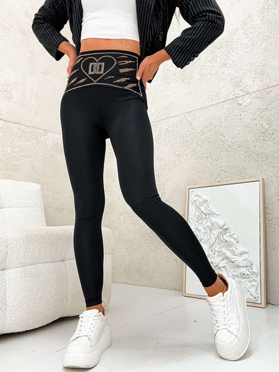 Royalfashion Damen Leggings mit Zirkonen
